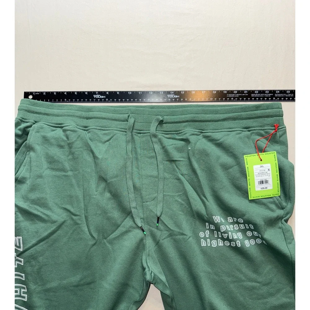 Houston White Mens 3XL Green Graphic Sweatpants HWMS23-309B NWT - Picture 3 of 6